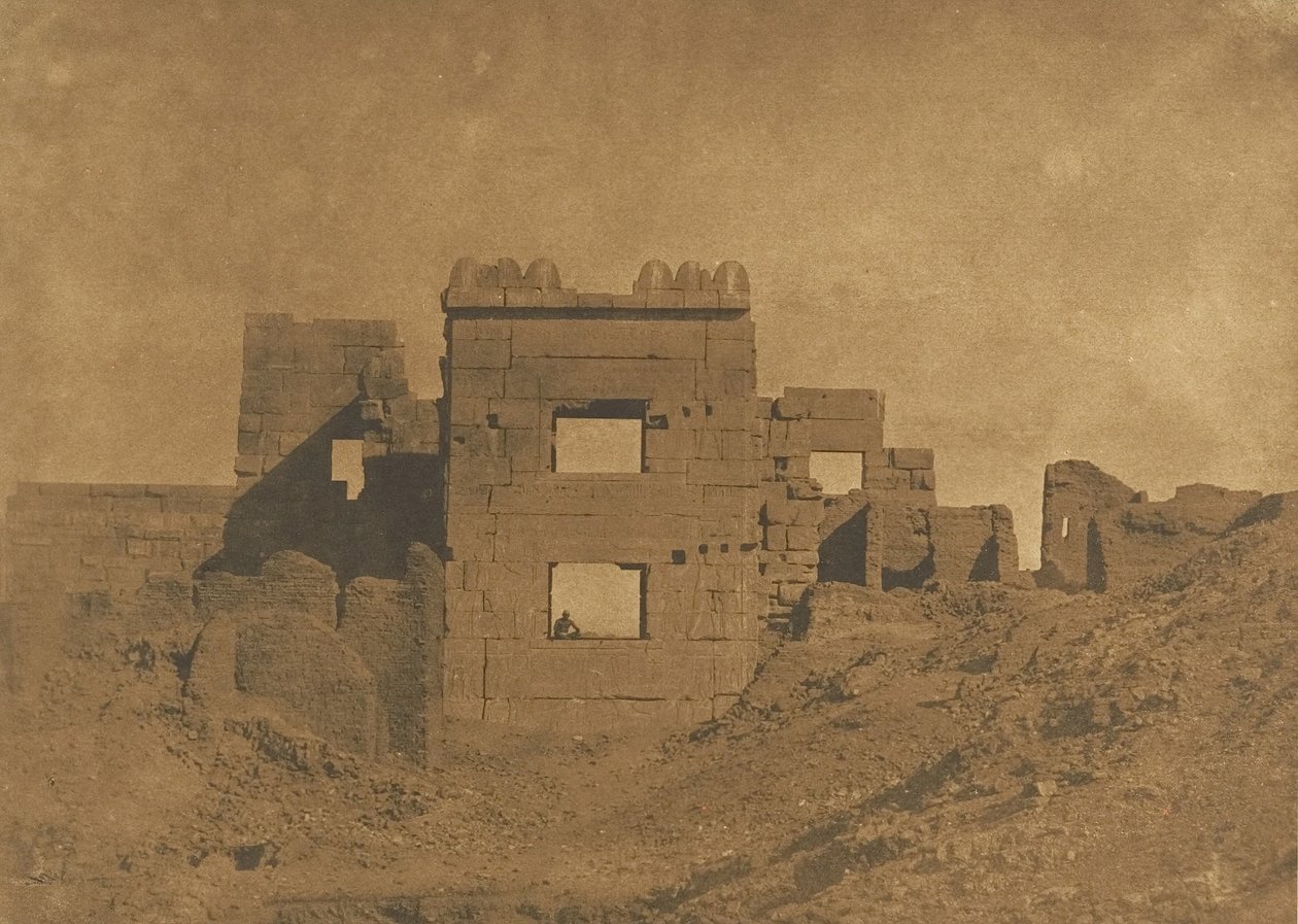 Pavilhão ou Gynecae de Rhameses-Meiamoun, em Medinet-habou, 1849-50. de Maxime Du Camp