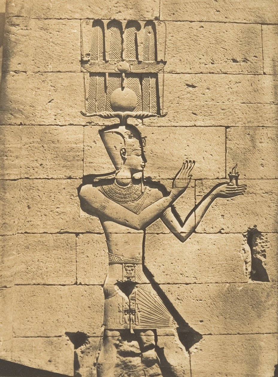 Ptolomeu-Cæsarion - Baixo-relevo do Templo de Kalabcheh Talmis, 8 de abril de 1850. de Maxime Du Camp