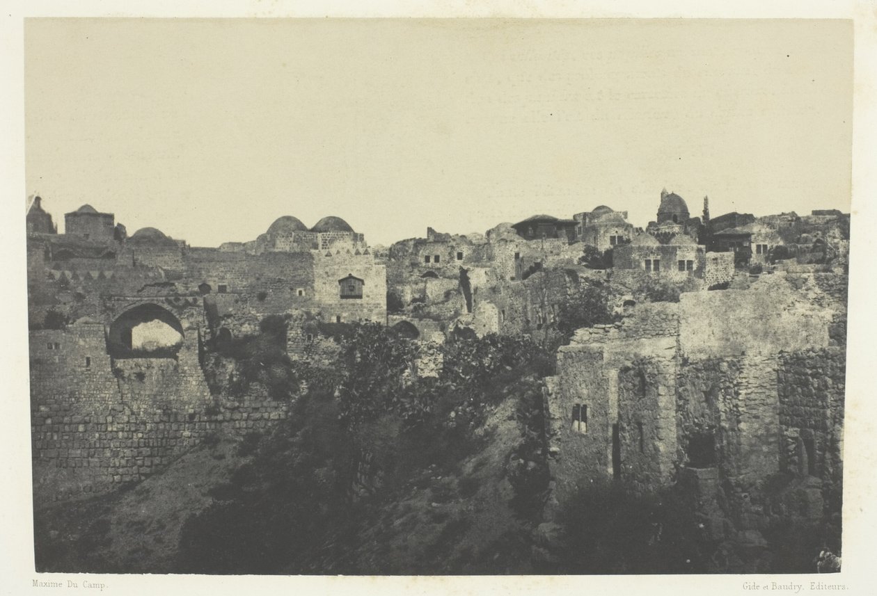 Bairro Ocidental, Jerusalém; Palestina de Maxime Du Camp
