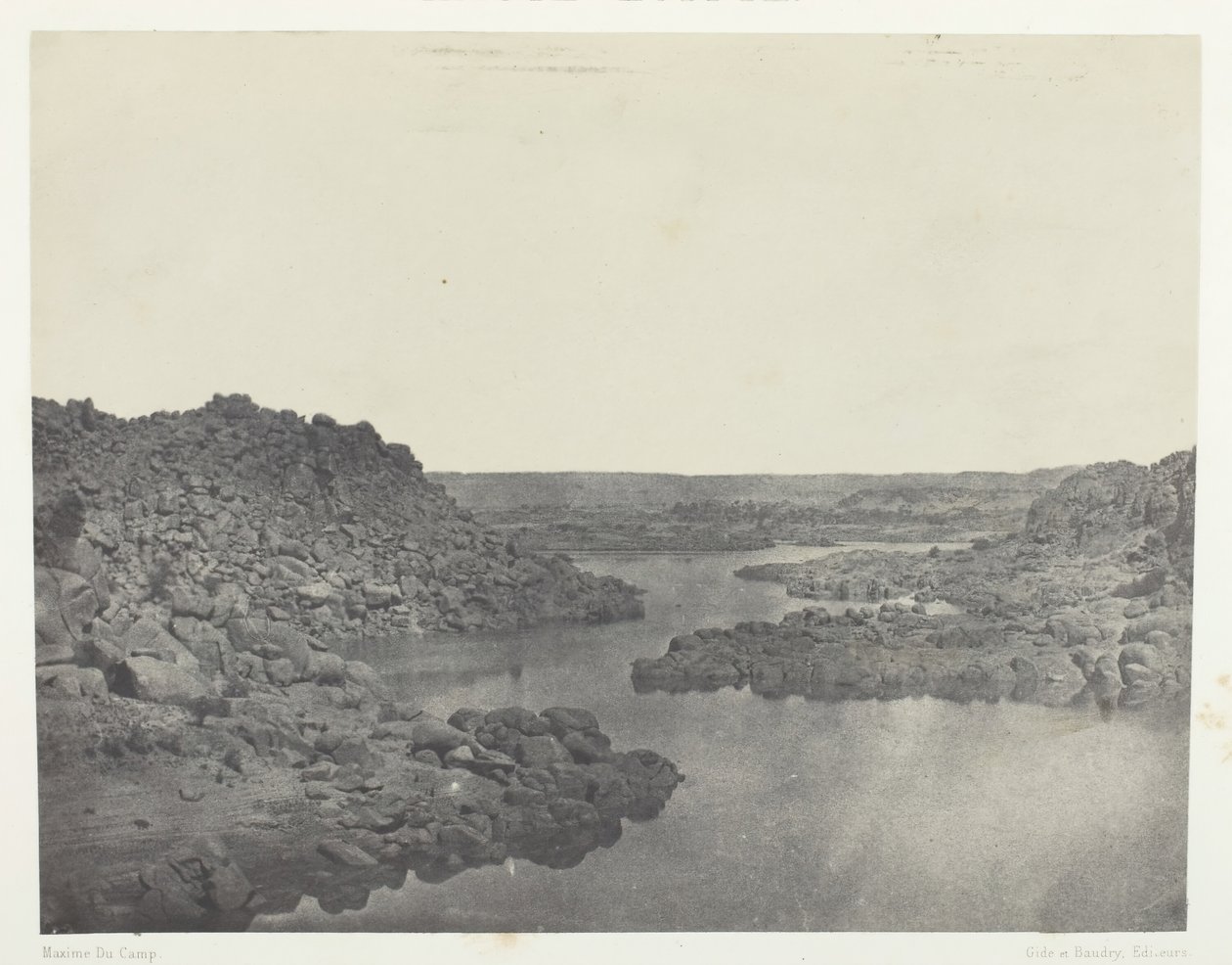 Saída da Primeira Catarata, Alto Egito, 184951, impresso em 1852. de Maxime Du Camp