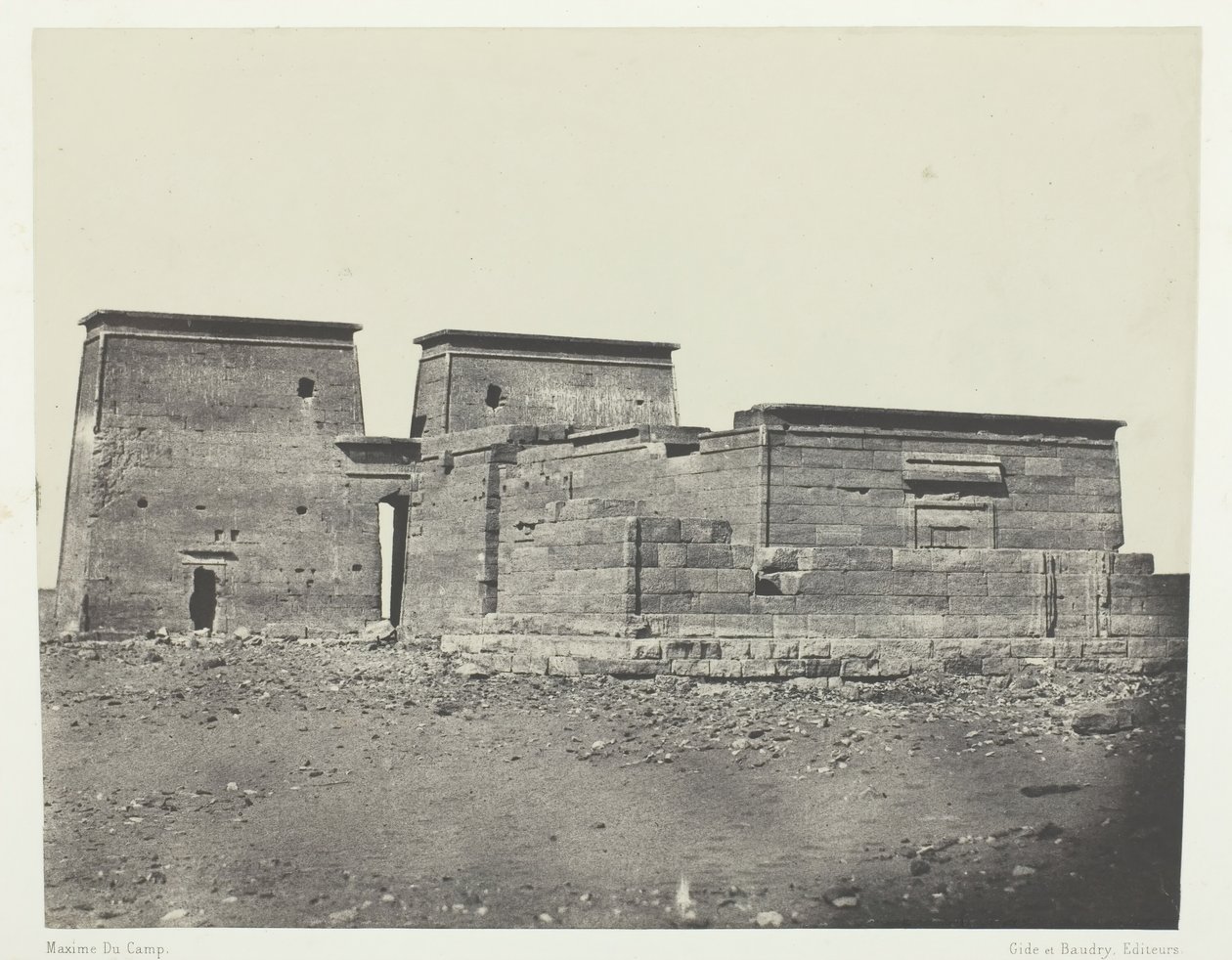 Templo de Dakkeh Antiga Pselcis, Núbia, 184951, impresso em 1852. de Maxime Du Camp