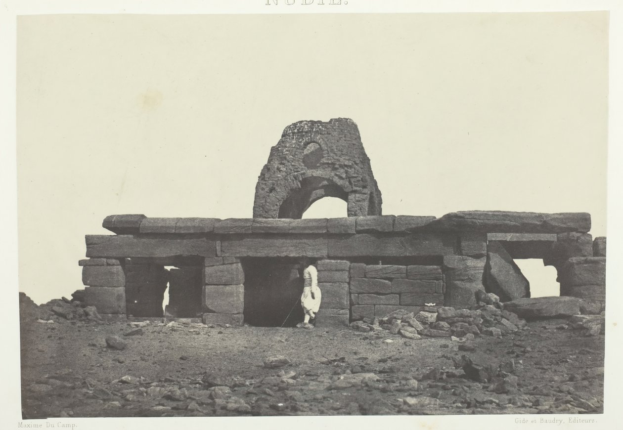 Templo de Amada, Núbia, 184951, impresso em 1852. de Maxime Du Camp