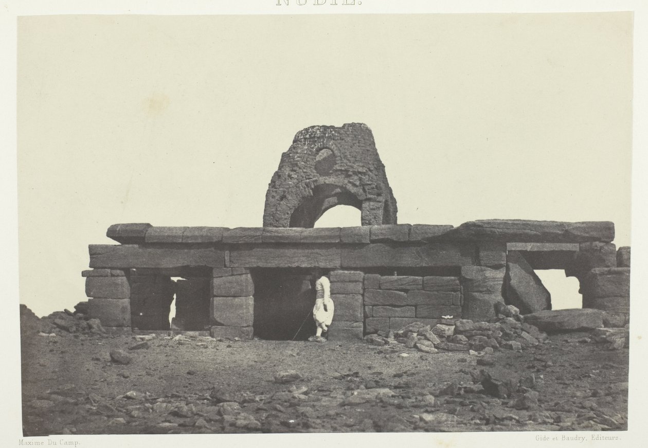 Templo de Amada; Núbia, chapa 99 do álbum "Egypte, Nubie, Palestine et Syrie" (1852) de Maxime Du Camp