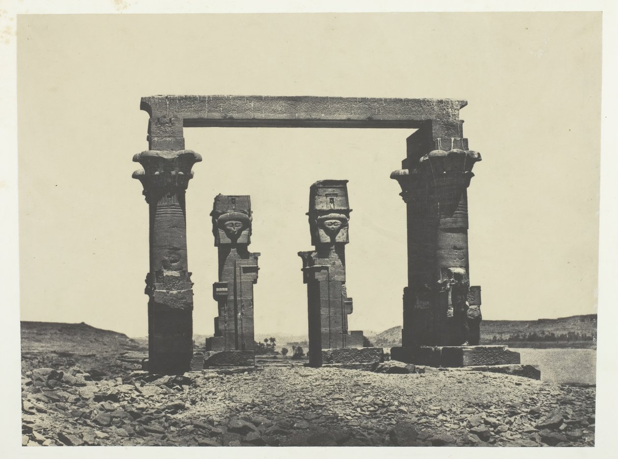 Templo de Kardassy, Núbia, 184951, impresso em 1852. de Maxime Du Camp