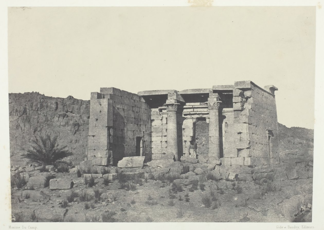 Templo de Tafeh Antigo Taphis, Núbia, 184951, impresso em 1852. de Maxime Du Camp