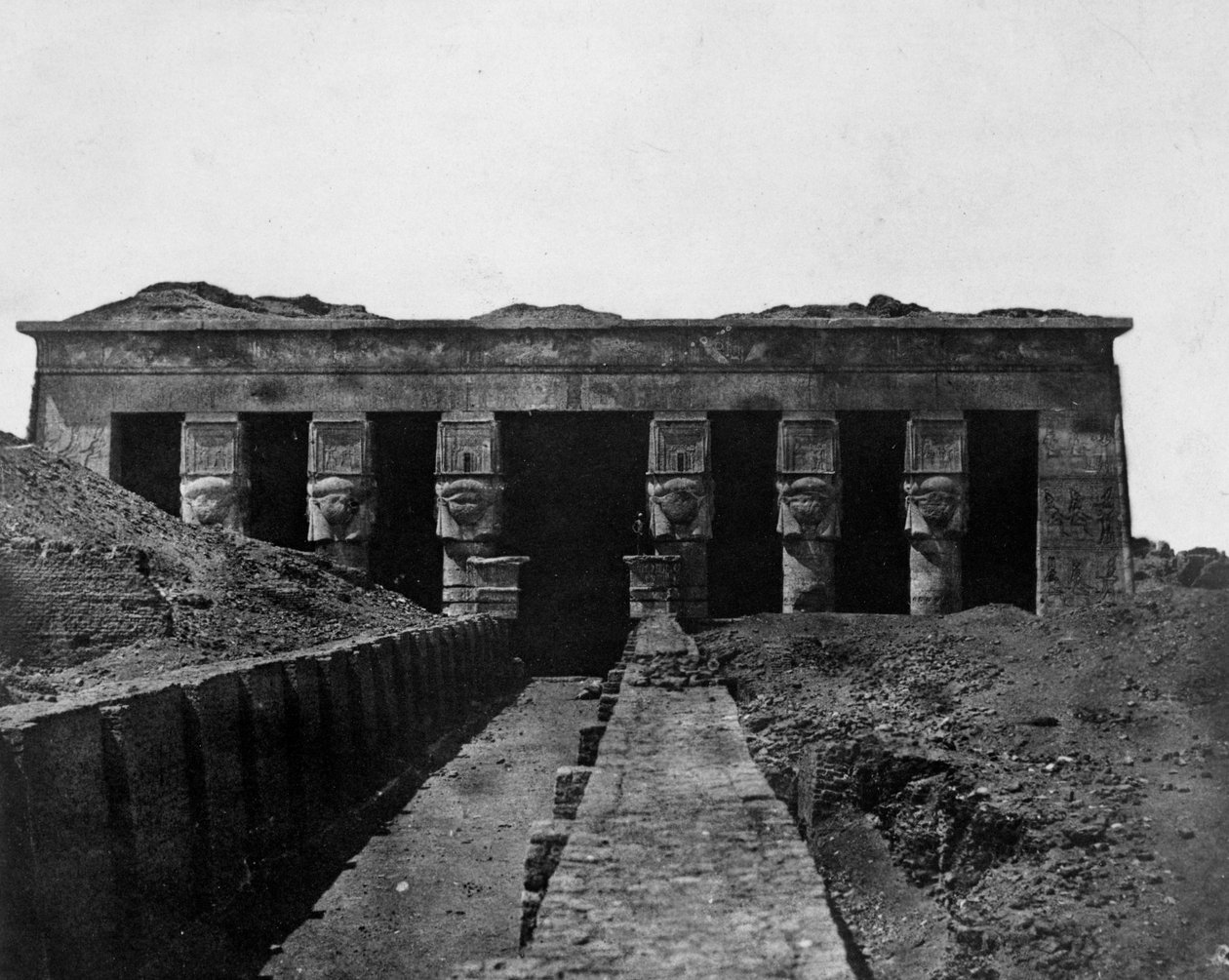 Templo de Denderah, Alto Egito, 1852 de Maxime Du Camp