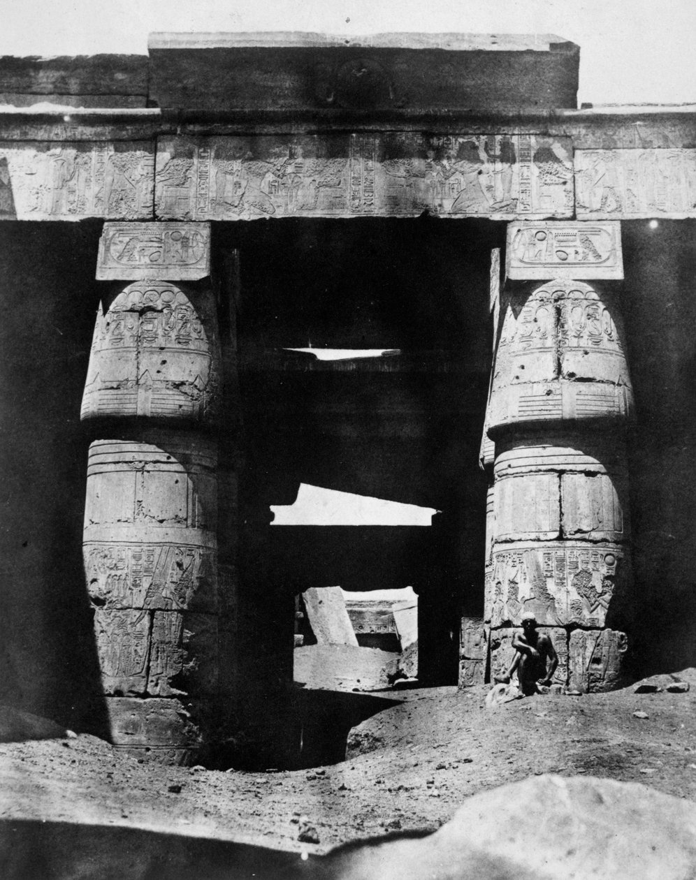 Ruínas do templo, Egito, 1852 de Maxime Du Camp