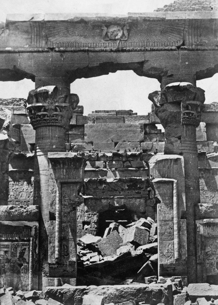 Ruínas do templo, Egito, 1852. de Maxime Du Camp