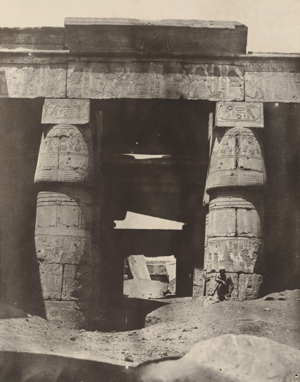 Tebas: Karnak, Pórtico do Templo de Khons de Maxime Du Camp