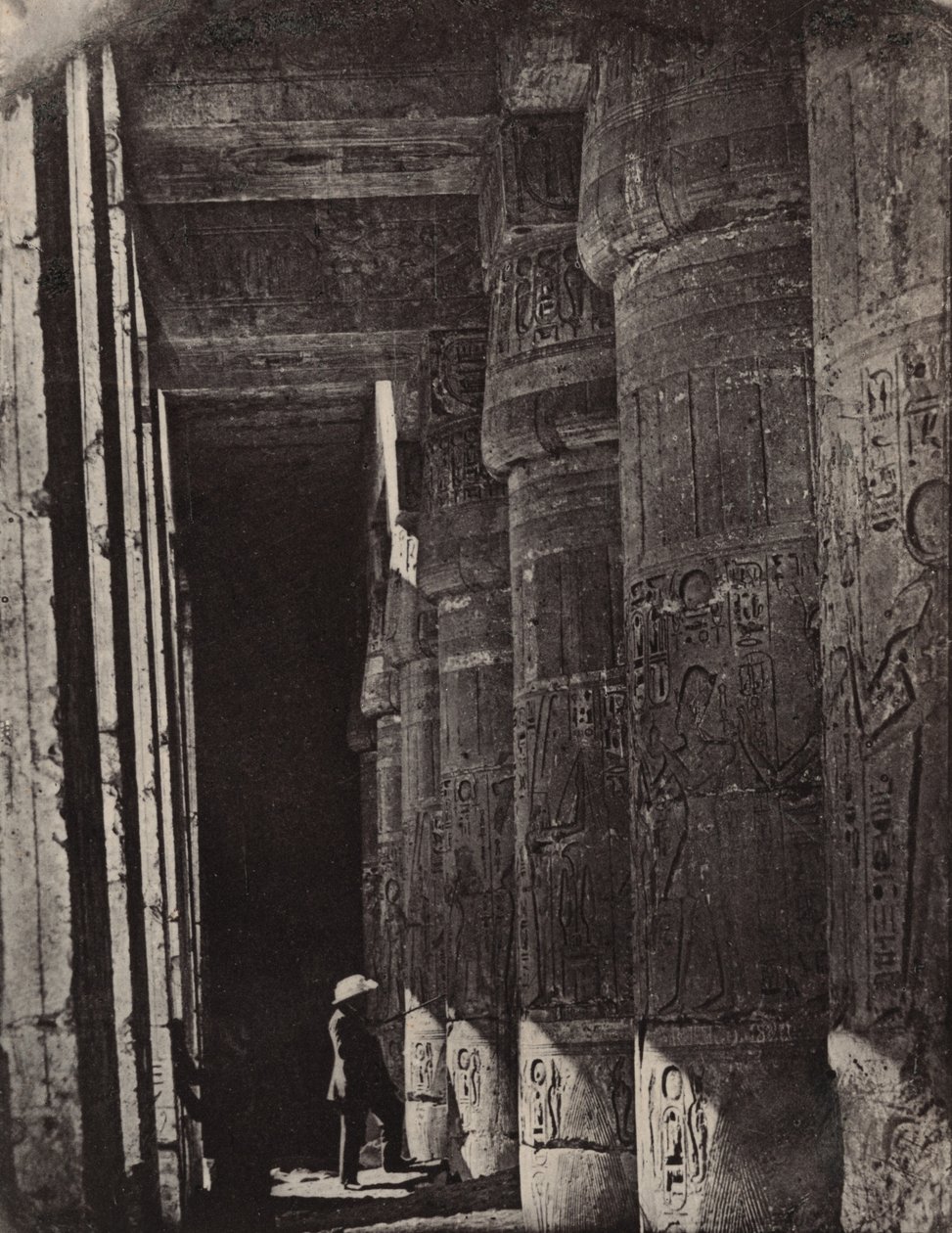 Tebas, Medinet Habu, galerias do palácio de Maxime Du Camp