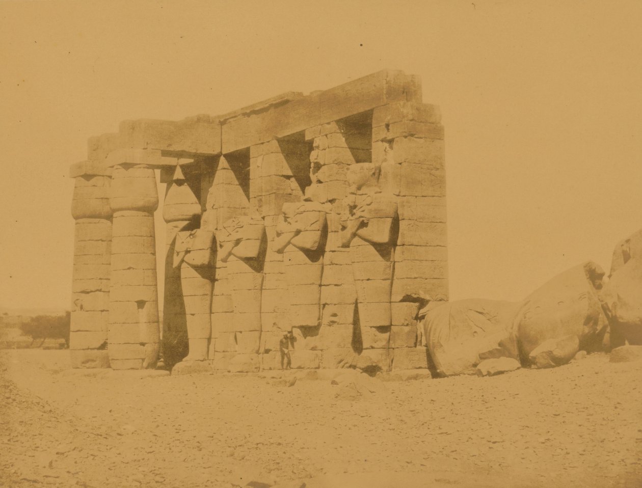 Tebas; Pórtico do Ramesseum (Túmulo de Osimândias), Gurnah de Maxime Du Camp