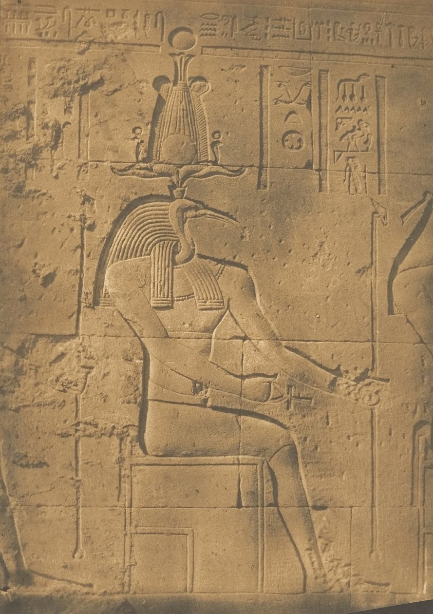 Thoth Ibiocephalus Deus das Cartas para Philae, abril de 1850. de Maxime Du Camp