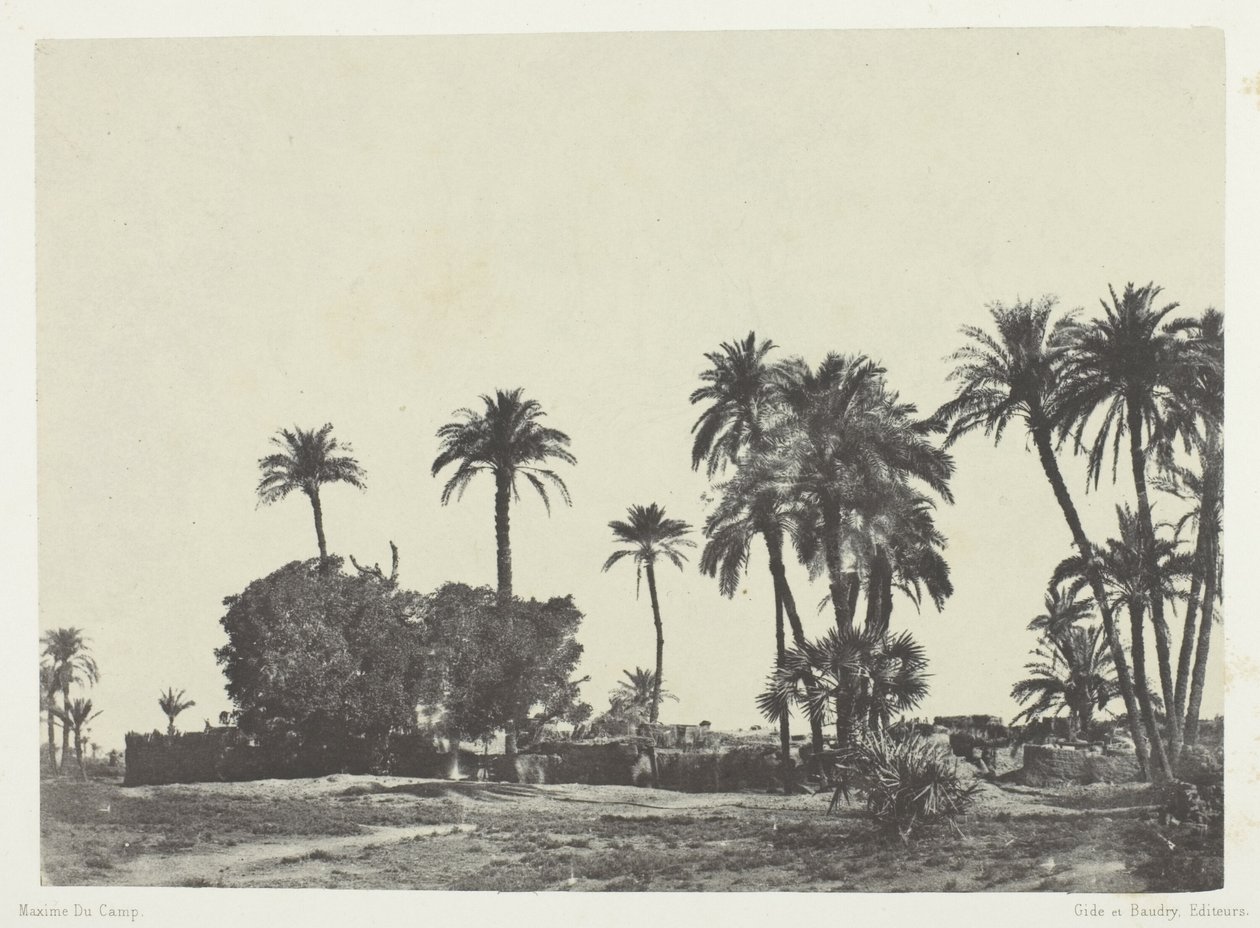 Aldeia de Hamameh, Alto Egito de Maxime Du Camp