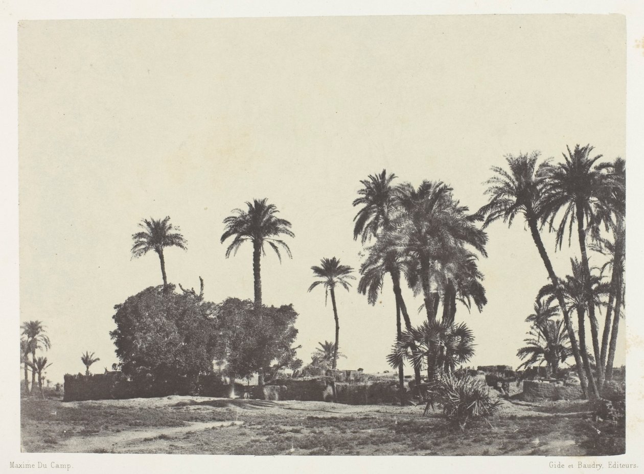 Aldeia de Hamameh, Alto Egito de Maxime Du Camp