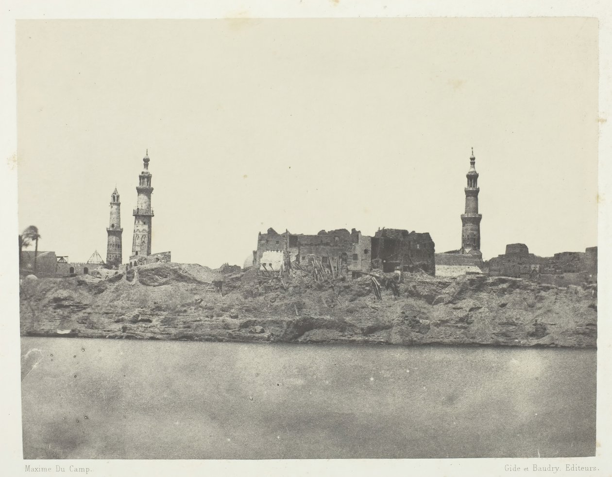 Vista geral, Girgeh, Alto Egito, 184951, impresso em 1852. de Maxime Du Camp