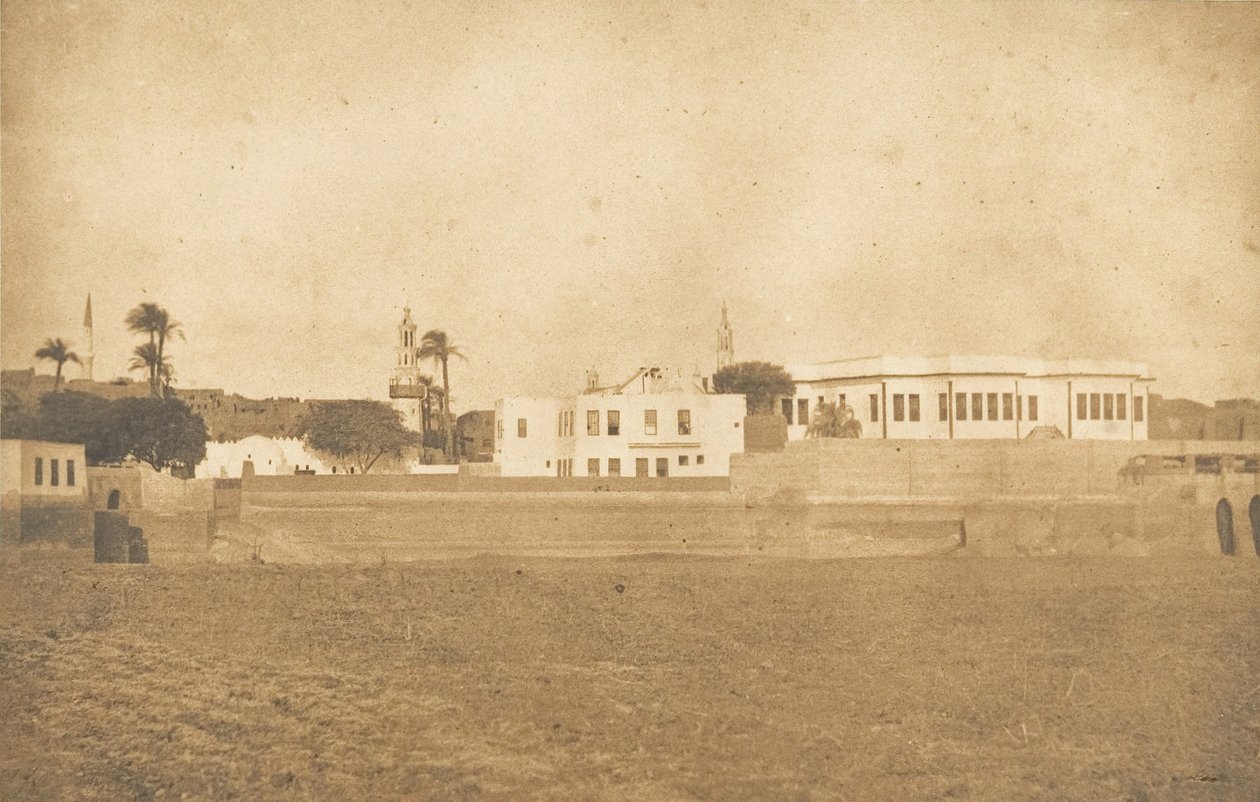 Vista do Syout - Palácio de Pasha, 1850. de Maxime Du Camp