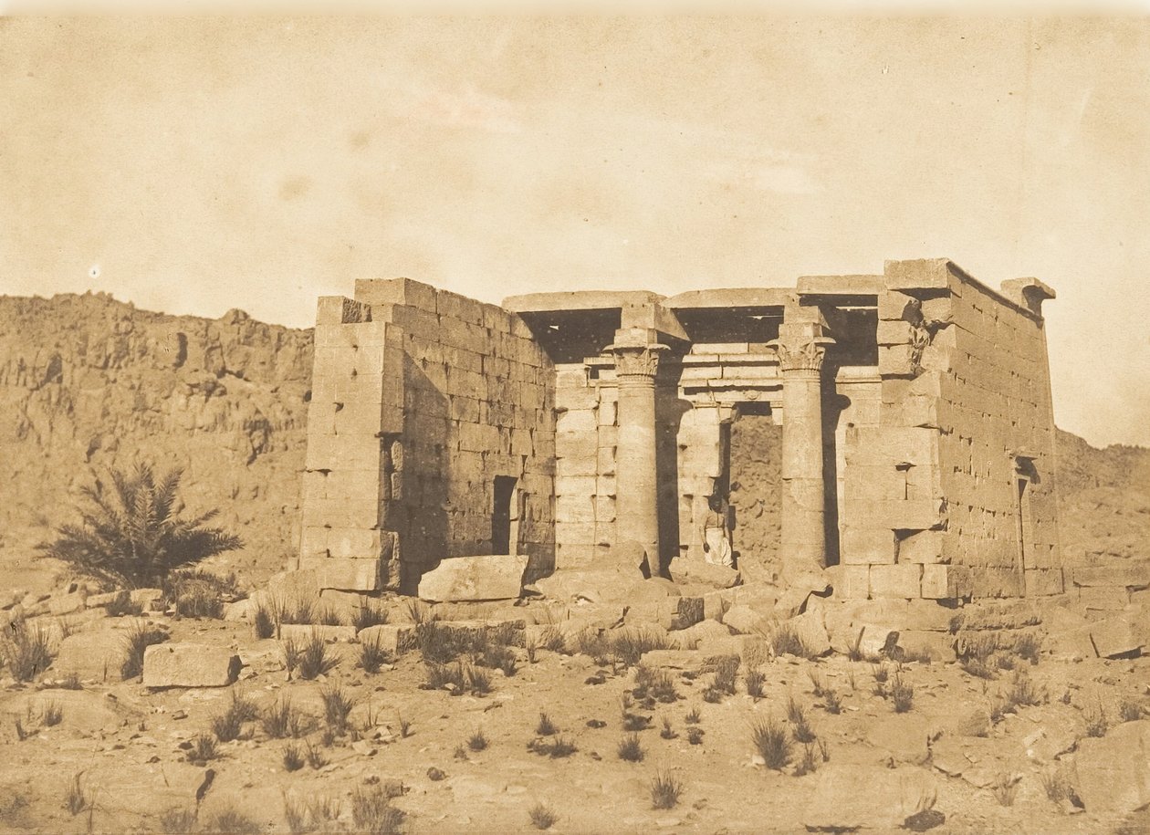 Vista do Templo de Tafah Taphis, 9 de abril de 1850. de Maxime Du Camp