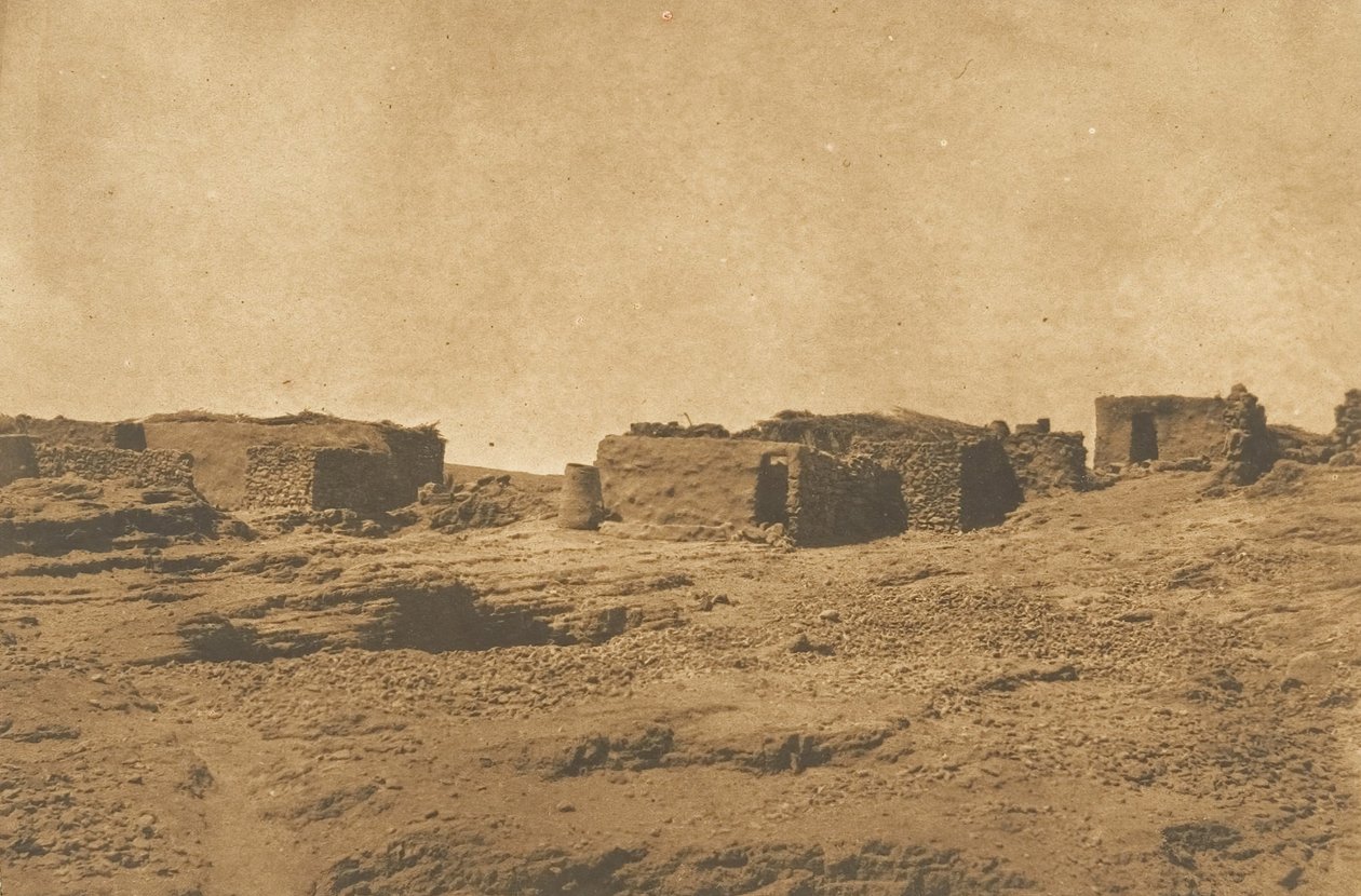 Vista da Vila de Abu-hor Trópico de Câncer, abril de 1850. de Maxime Du Camp