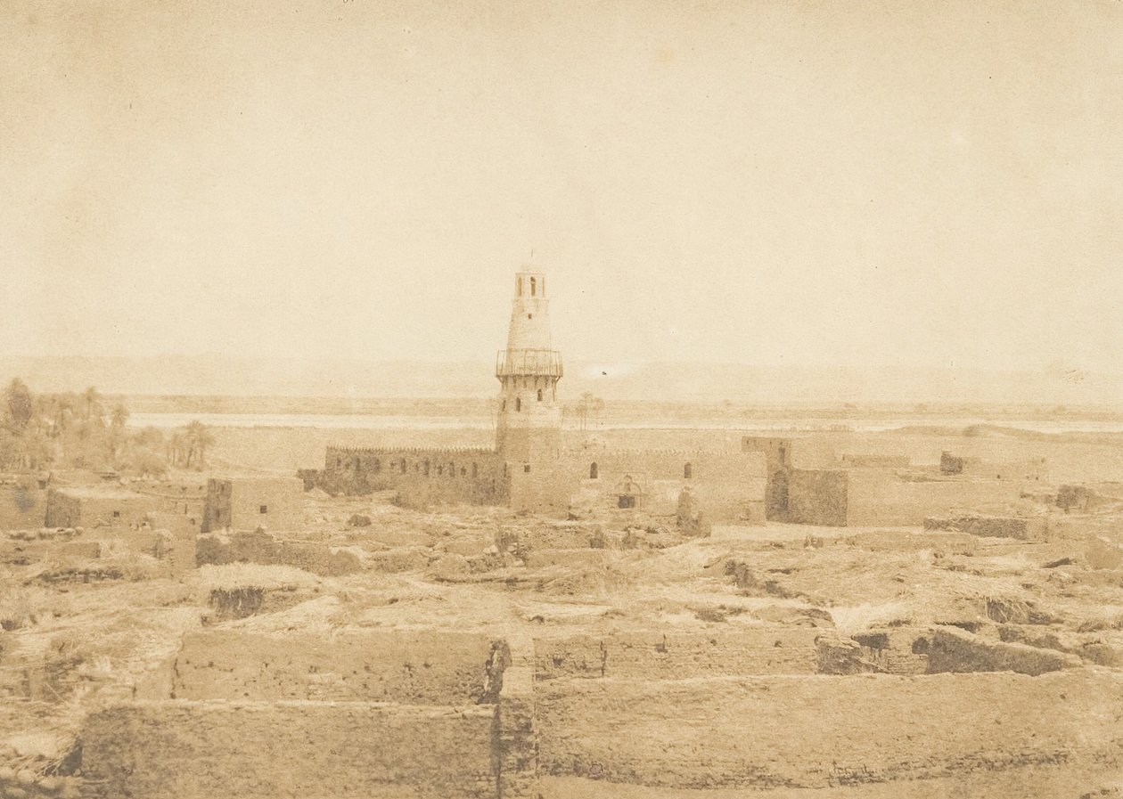 Vista da Aldeia de Edfu, 1849-50. de Maxime Du Camp