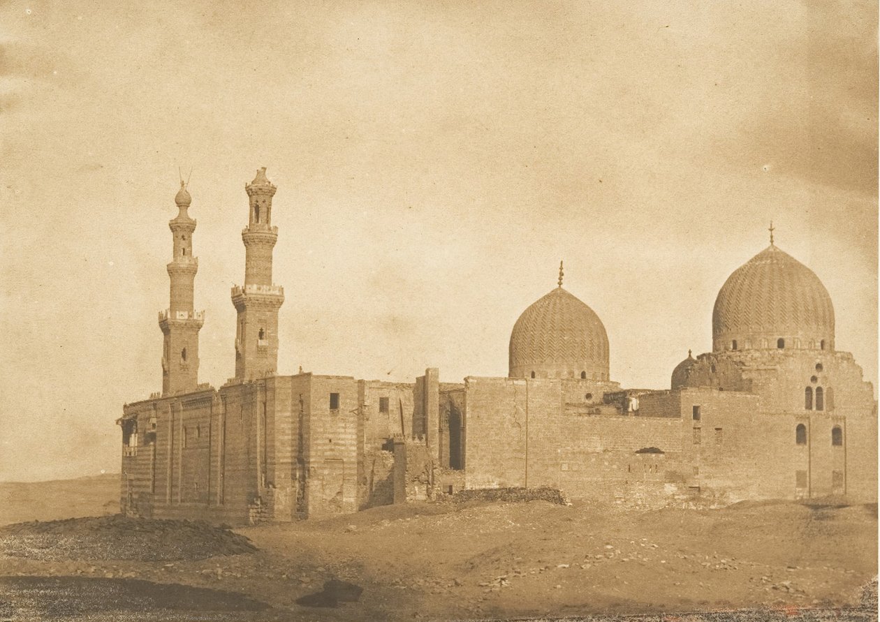 Vista geral da Mesquita e Túmulo do Sultão Bezkouk, El-Melek..., Dezembro de 1849-Janeiro de 1850. de Maxime Du Camp