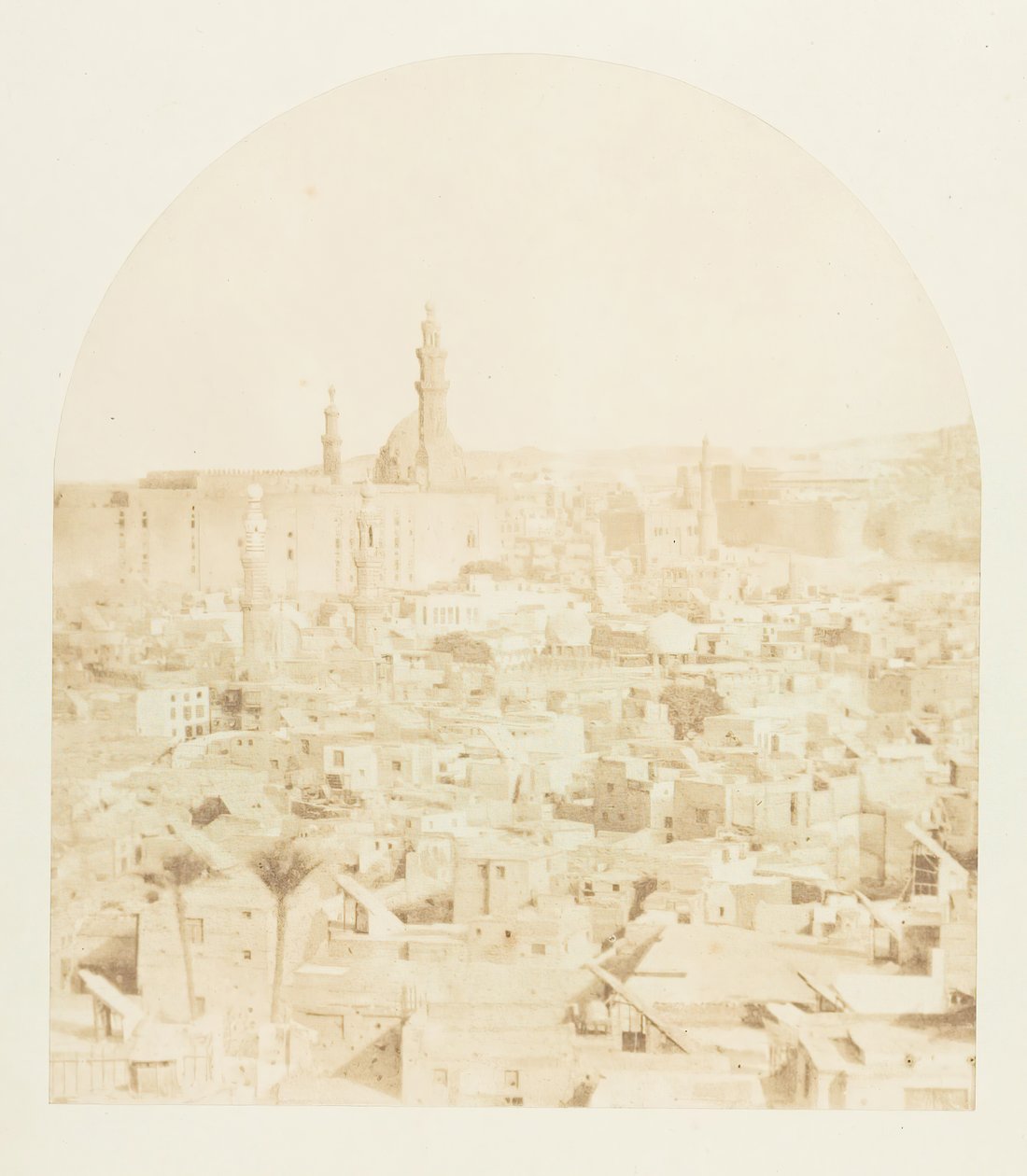 Vista geral do Kairo, tirada da Mesquita de Tegloun, Dezembro de 1849-Janeiro de 1850. de Maxime Du Camp