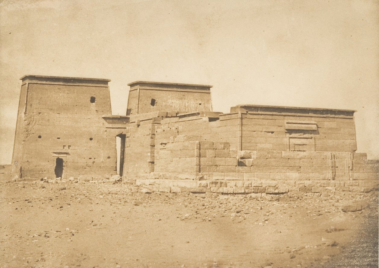 Vista geral do Templo de Dakkeh Pselcis, tomado do norte, 5 de abril de 1850. de Maxime Du Camp