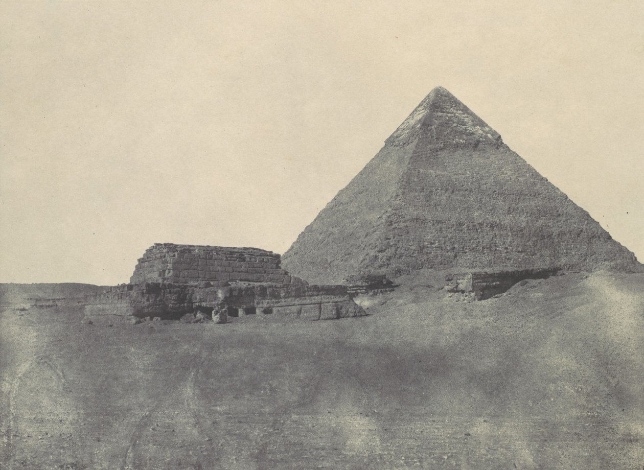 Egipto Médio. Pirâmide de Chephren, 1850. de Maxime Du Camp