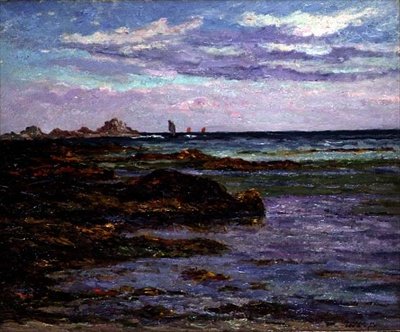 Costa da Bretanha, c.1910 (óleo sobre tela) de Maxime Emile Louis Maufra