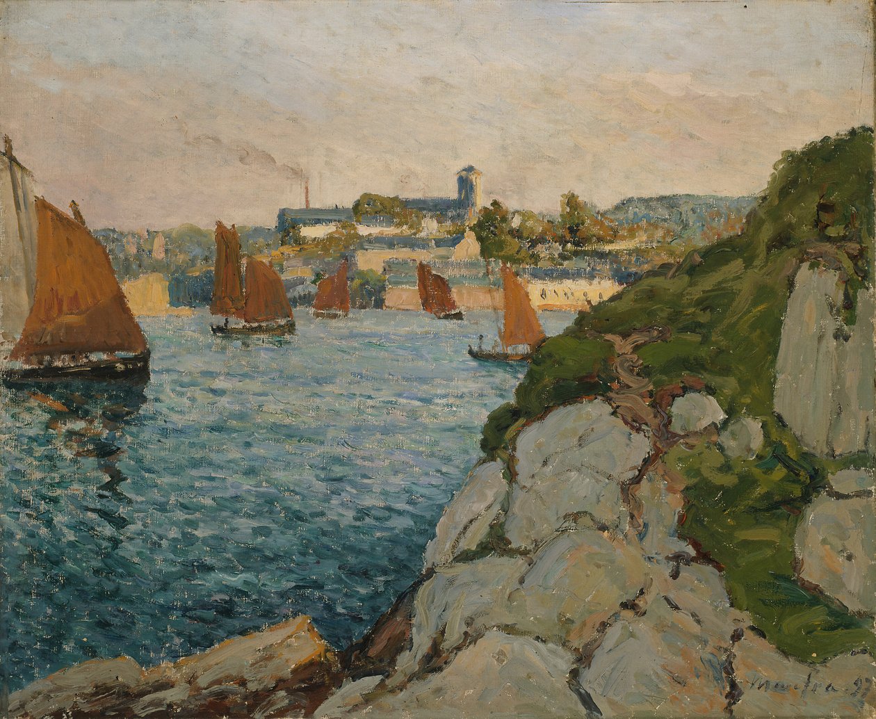 Douarnenez em Sunshine, 1897. de Maxime Emile Louis Maufra