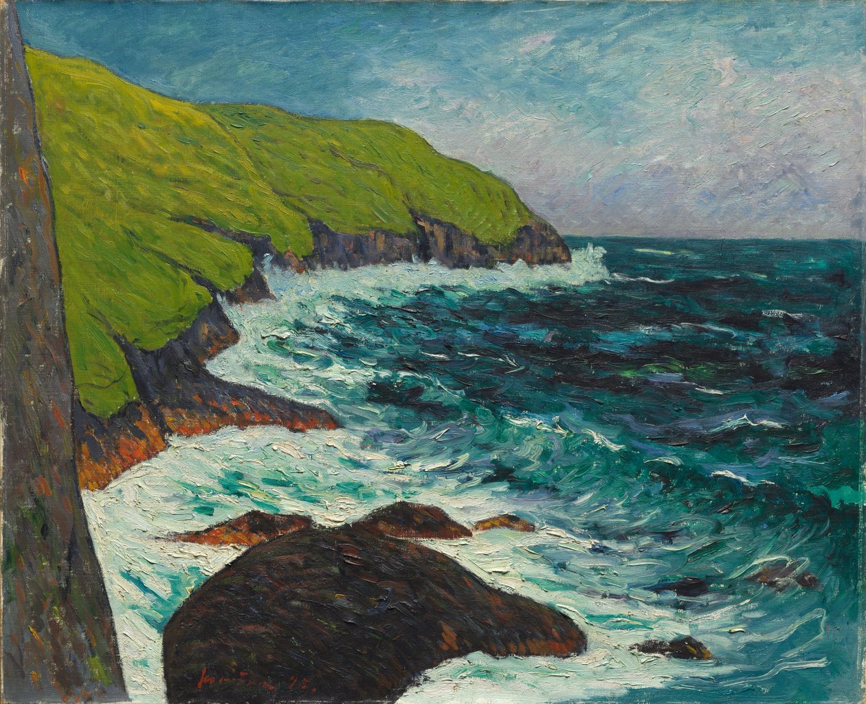 As falésias de Beg-ar-Fry, Saint-Jean-du-Doigt de Maxime Emile Louis Maufra