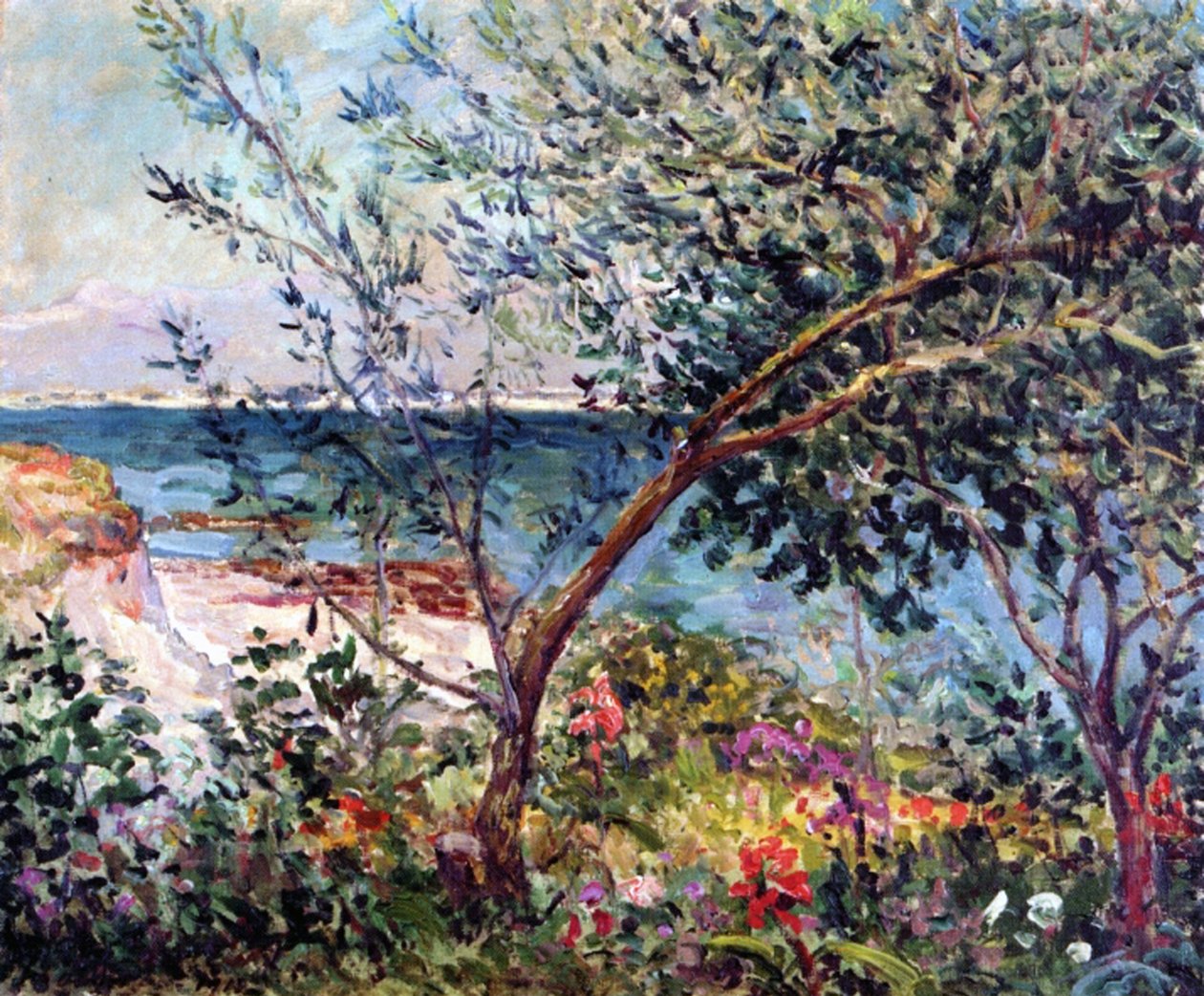 O jardim do artista na Bretanha de Maxime Emile Louis Maufra
