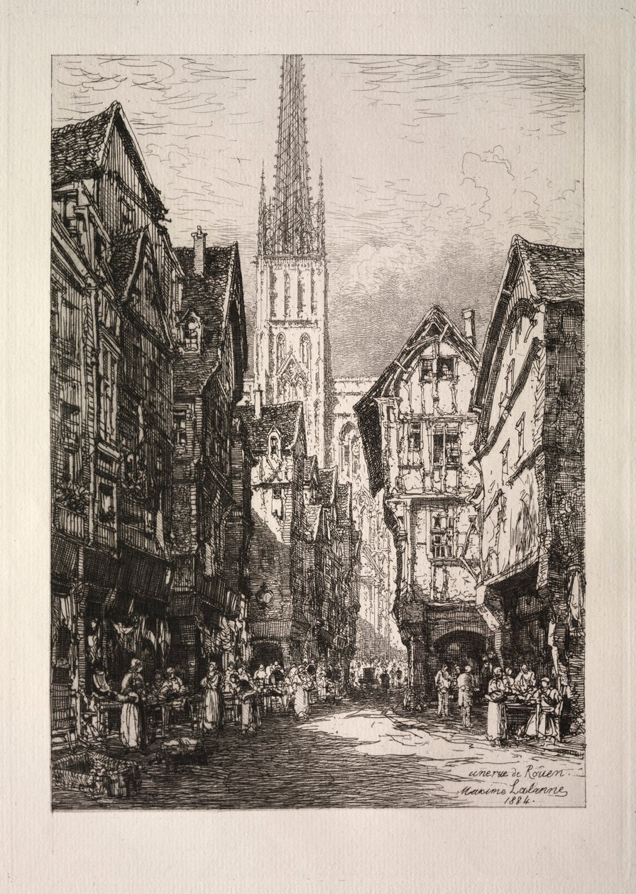 Uma rua em Rouen de Maxime Lalanne