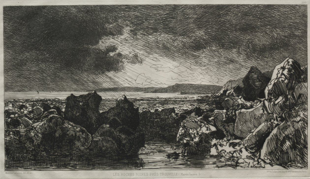 Black Rocks perto de Trouville (maré baixa) de Maxime Lalanne