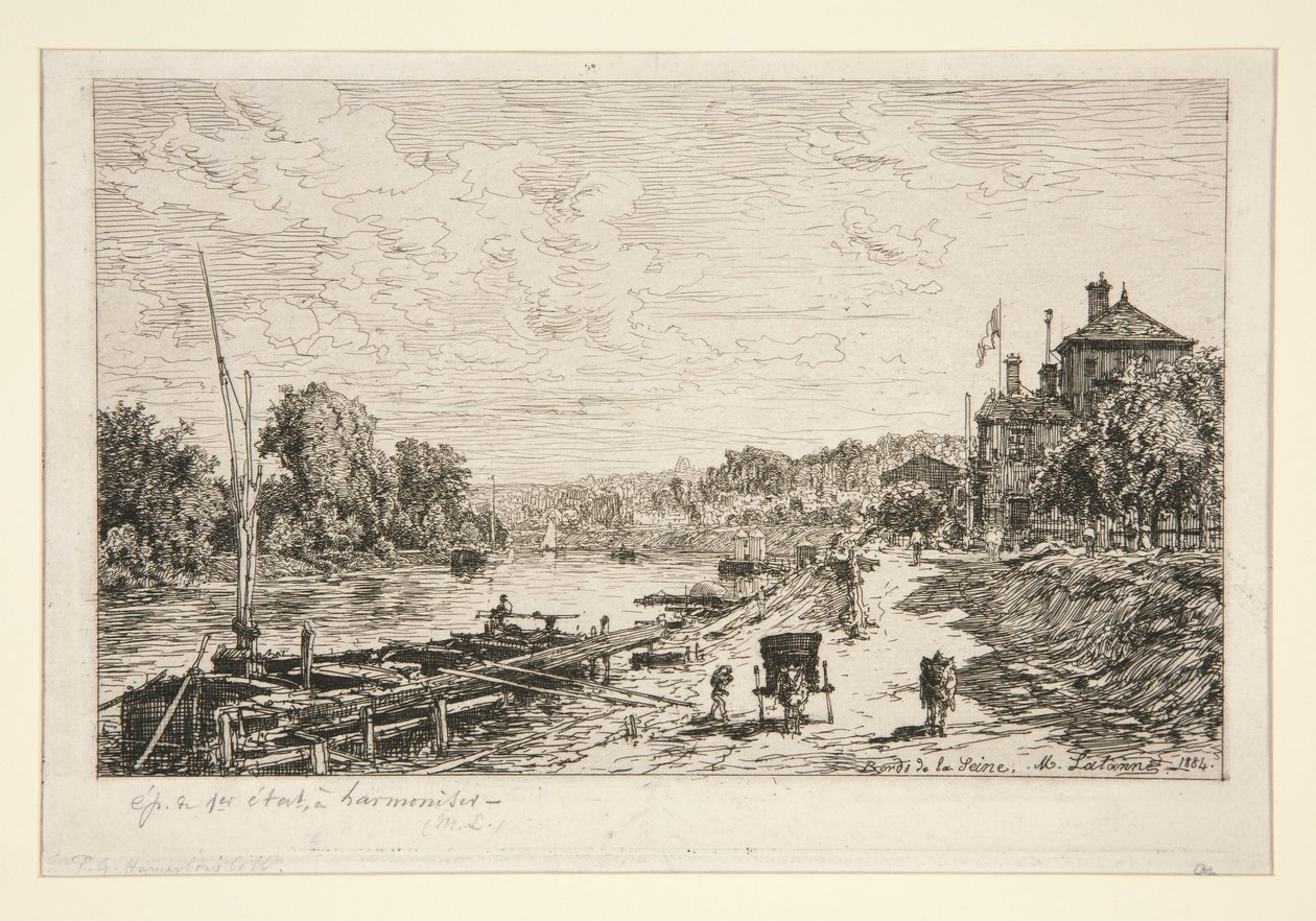 Bords de la Seine (Litoral do Sena) de Maxime Lalanne