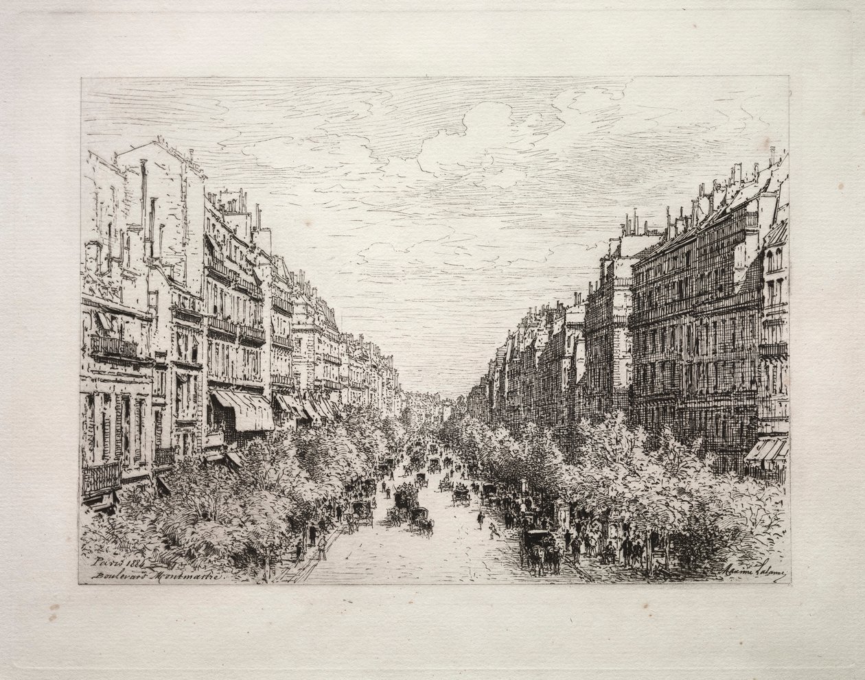Boulevard Montmartre, 1884. de Maxime Lalanne