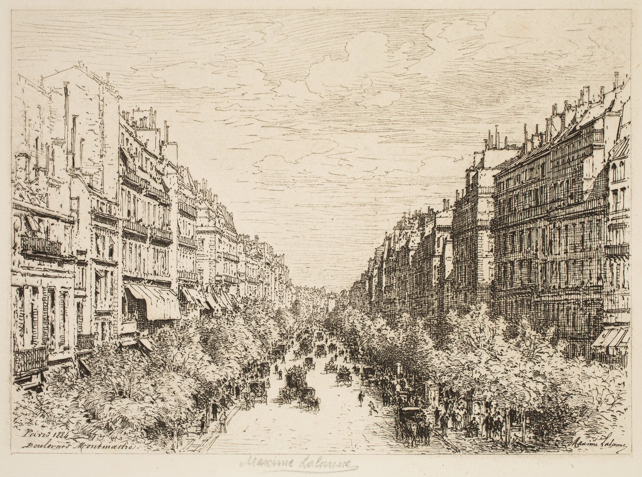 Boulevard Montmartre, Paris de Maxime Lalanne