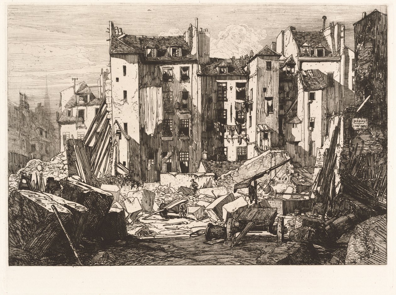 Demolição para a abertura da rue des Ecoles de Maxime Lalanne