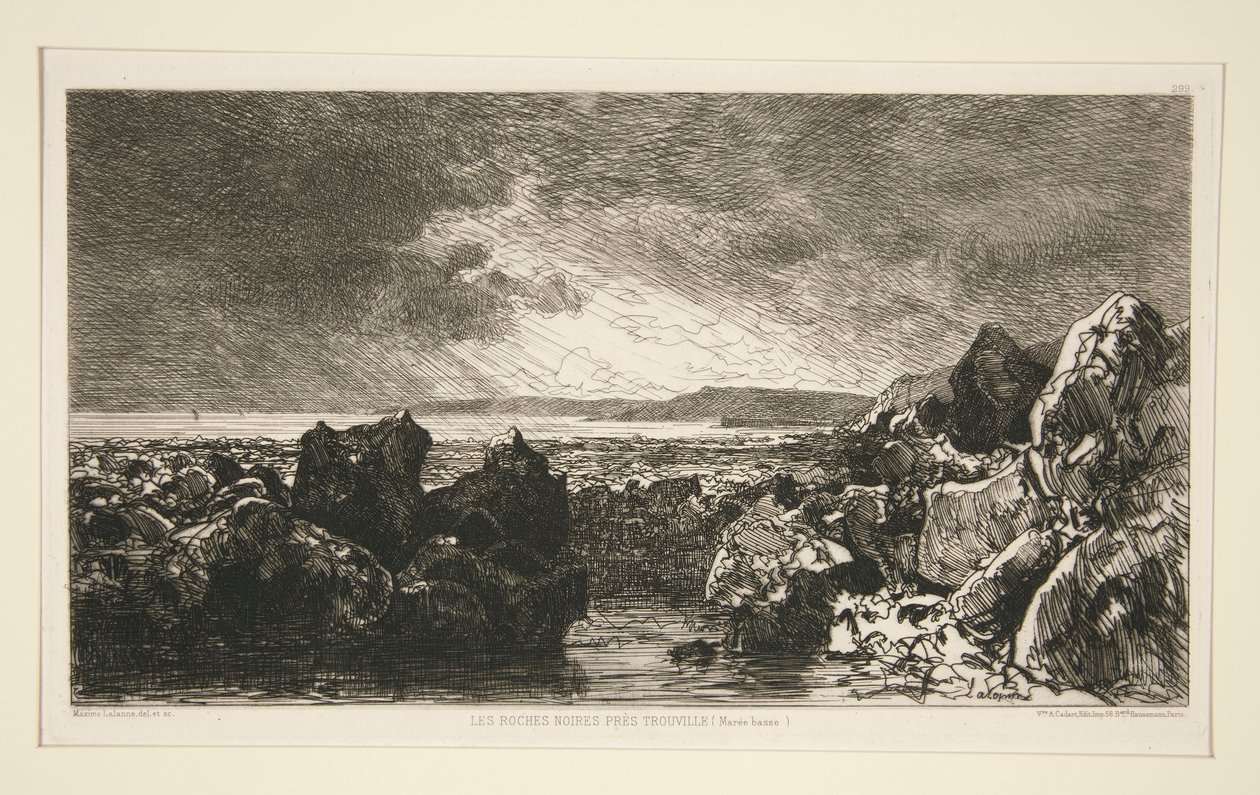 The Black Rocks perto de Trouville (maré baixa) de Maxime Lalanne