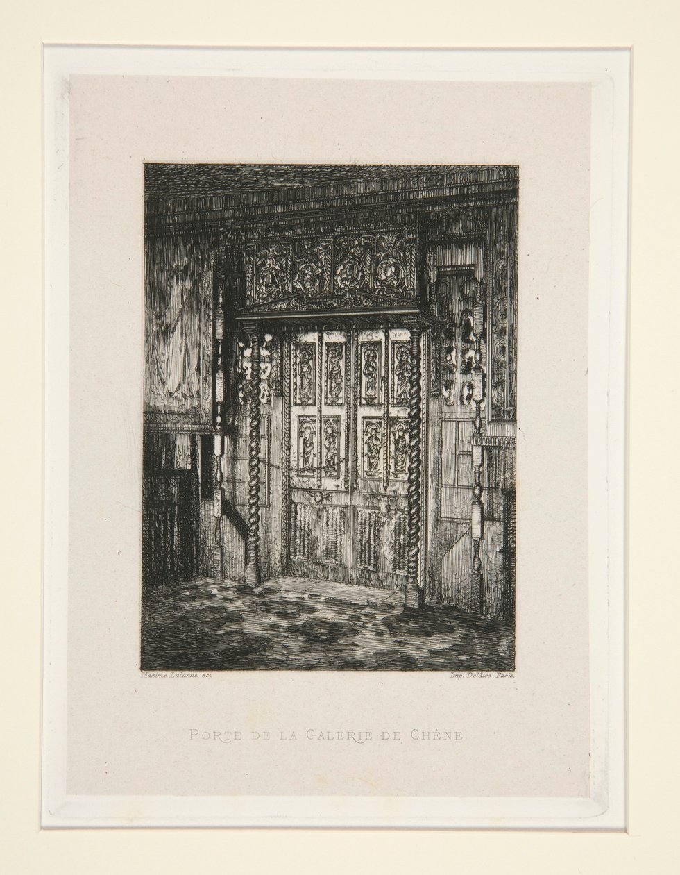 Porte de la galerie de ch?ne (Porta da Galeria do Carvalho), pl. 8 da suíte Chez Victor Hugo (Victor Hugo de Maxime Lalanne