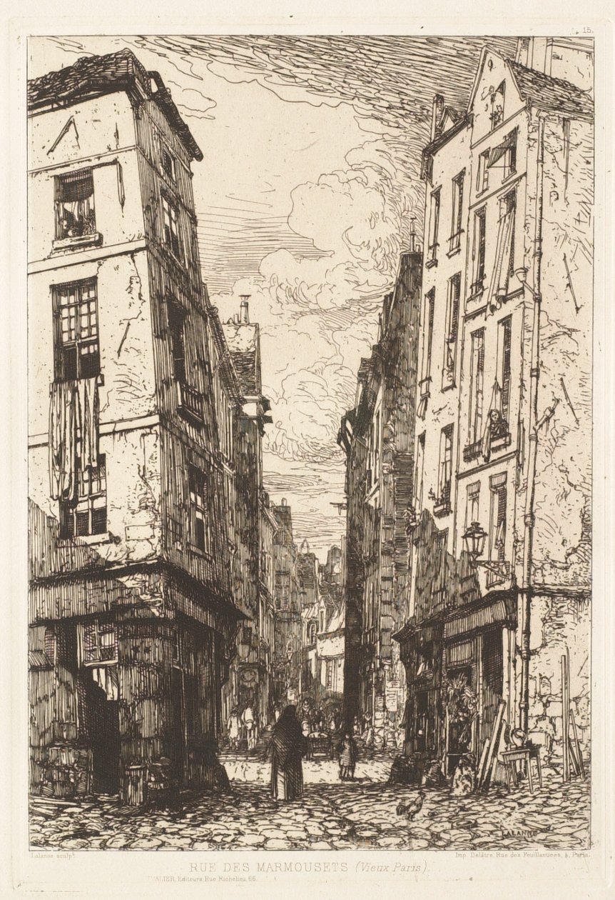 Rue des Marmousets, Paris antiga de Maxime Lalanne
