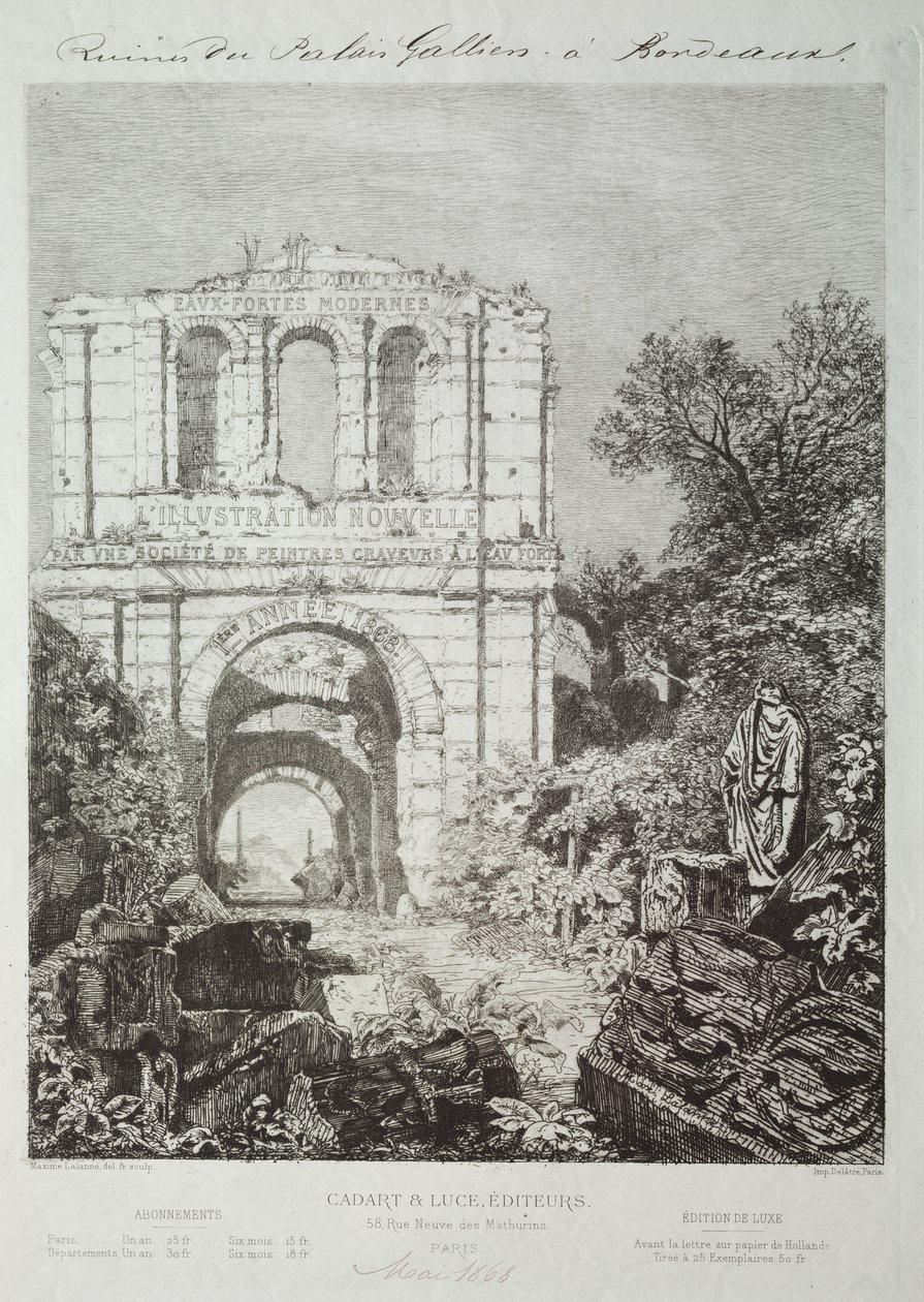 Ruínas do Palácio Gallien em Bordéus de Maxime Lalanne