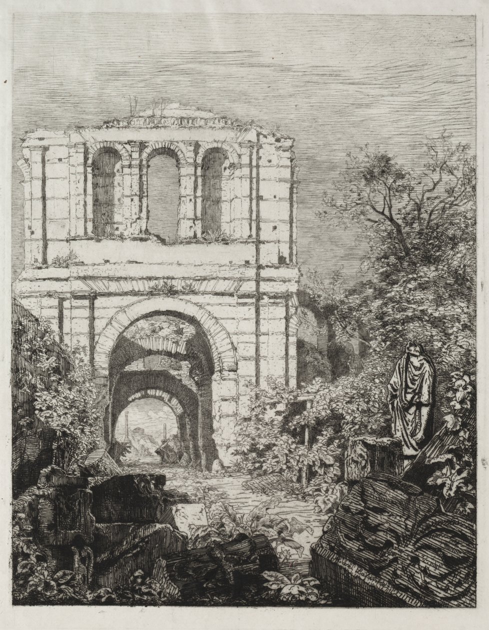 Ruínas do Palais Gallien em Bordéus de Maxime Lalanne