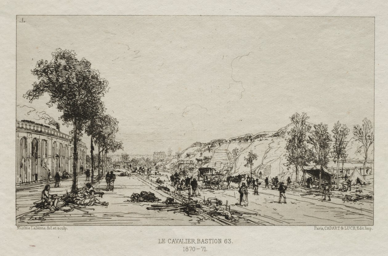 Memórias artísticas do cerco de Paris: Le Cavalie (Bastião 63) de Maxime Lalanne