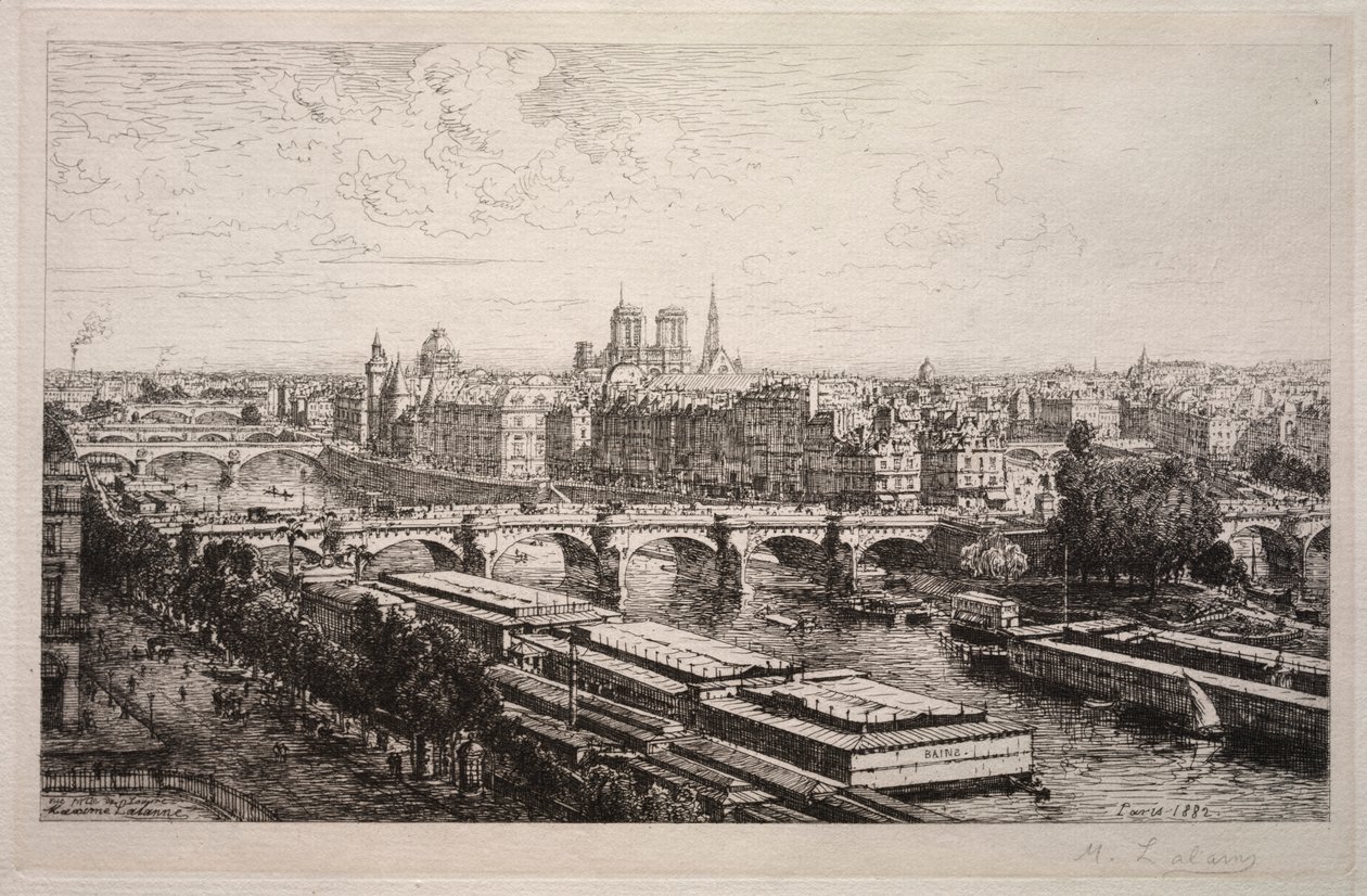 Vista do Louvre de Maxime Lalanne