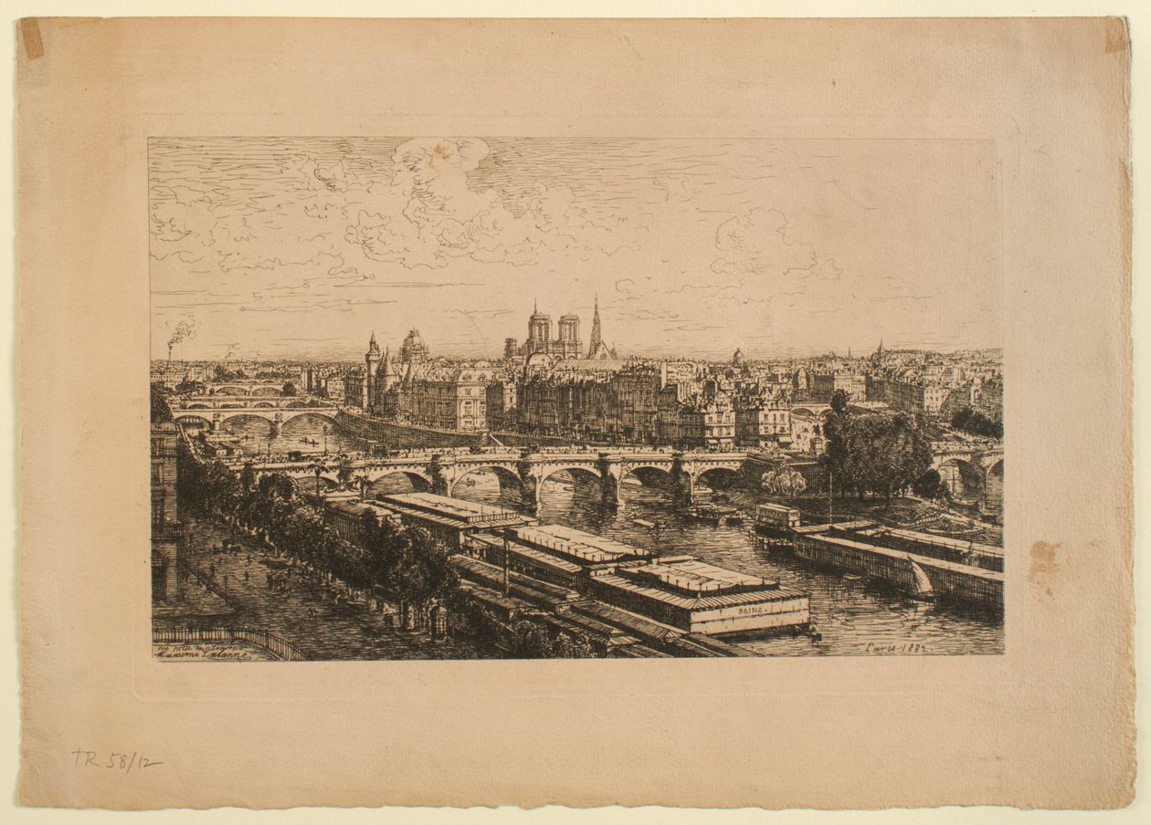 Vista de Paris a partir do Louvre de Maxime Lalanne