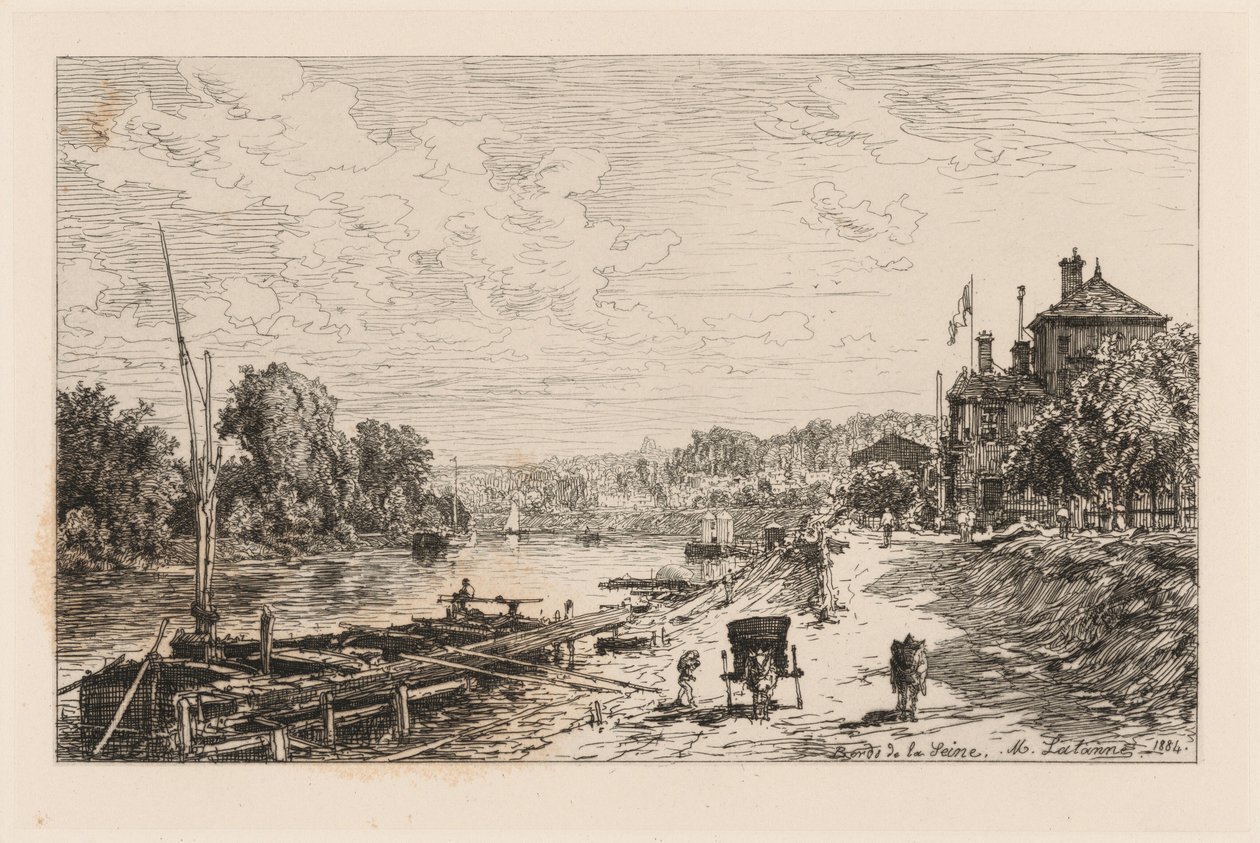 Vista de Bas-Meudon, margens do Sena de Maxime Lalanne