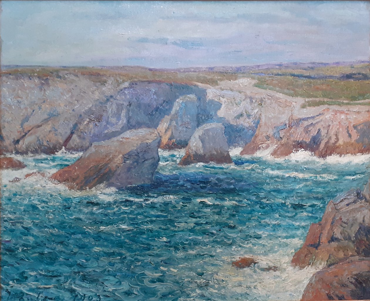 La crique, costa selvagem, Quiberon de Maxime Maufra