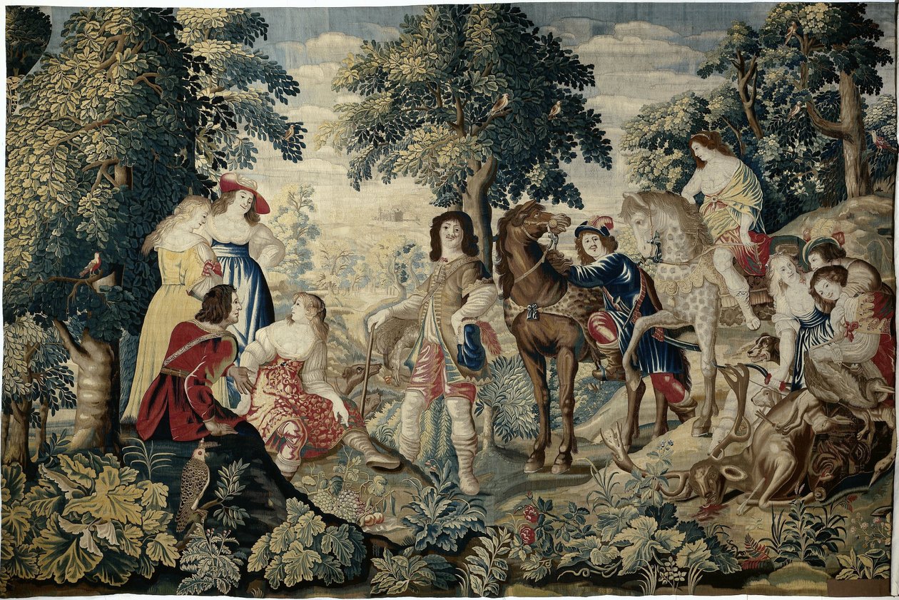 Descanse na floresta Os iates ingleses (título da série) de Maximiliaan van der Gucht