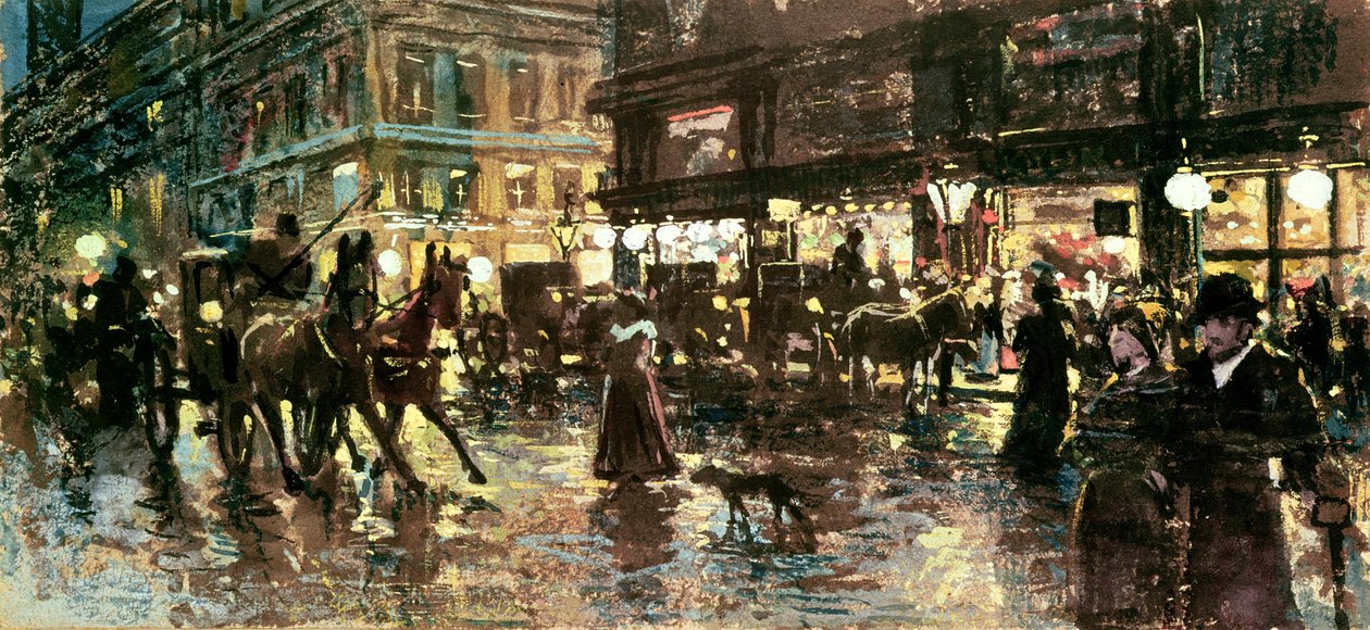 A Ringstrasse at Night, Viena de Maximilian Lenz