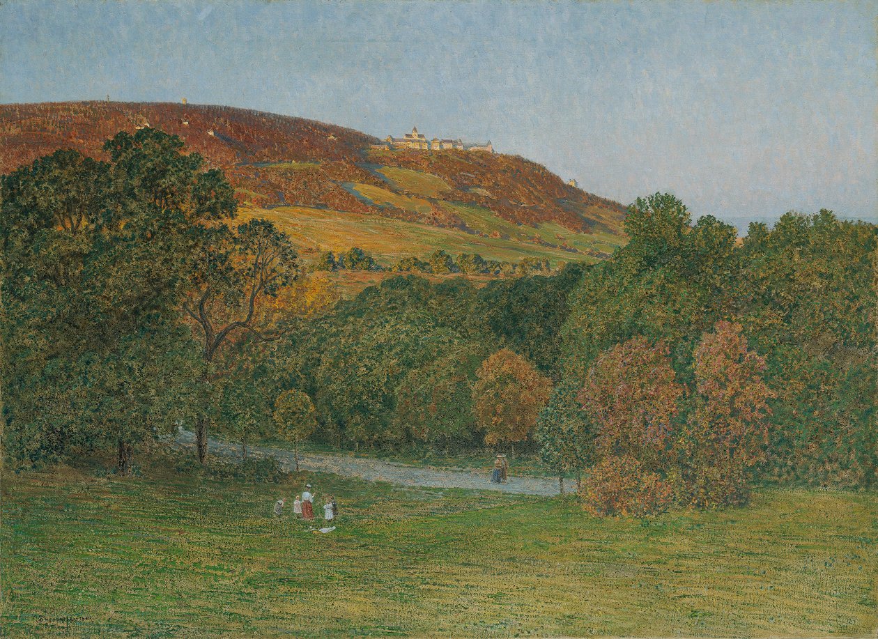 Vista do Cobenzl para o Kahlenberg, perto de Viena de Maximilian Suppantschitsch